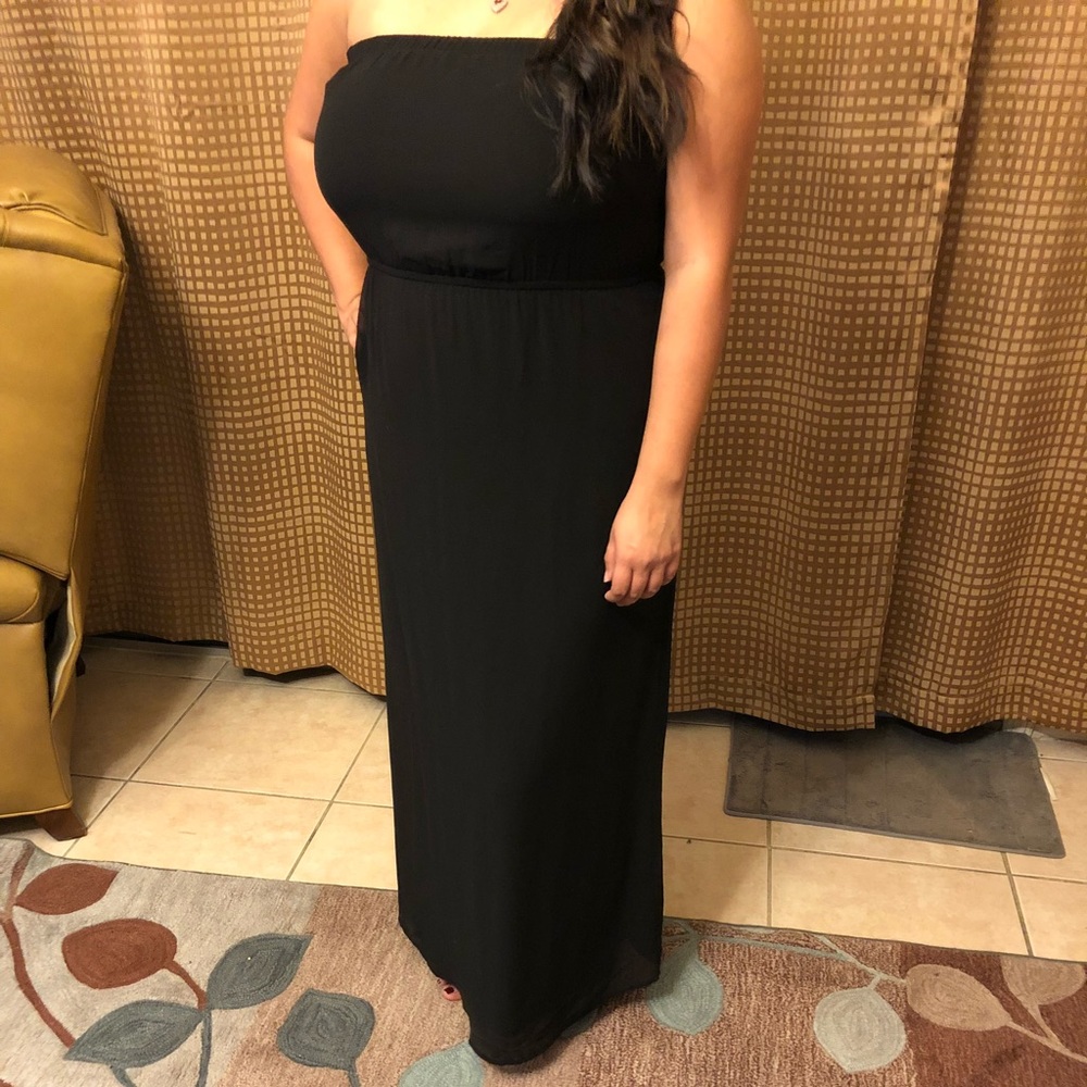 Black maxi dress